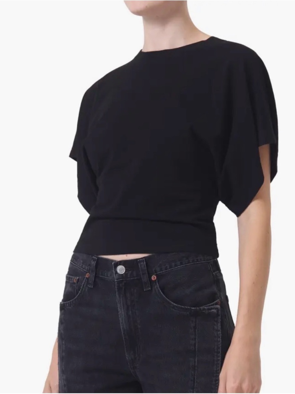 Agolde Britt Tee Black Small